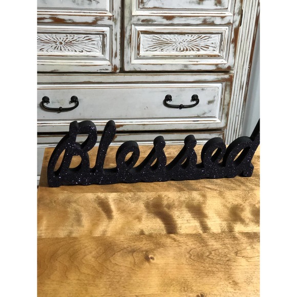 Wooden Blessed Sign, Blessed Tabletop Decor, Home Decor - Picture 4 of 4